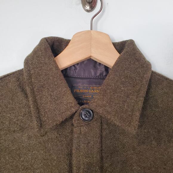 Filson CPO Wool Jac-Shirt 24 oz Military Jacket Forest Green Size XS New - Picture 5 of 13